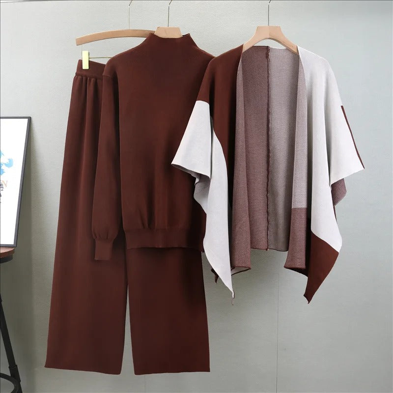 Ava™ - Eleganter dreiteiliger Strick-Overall