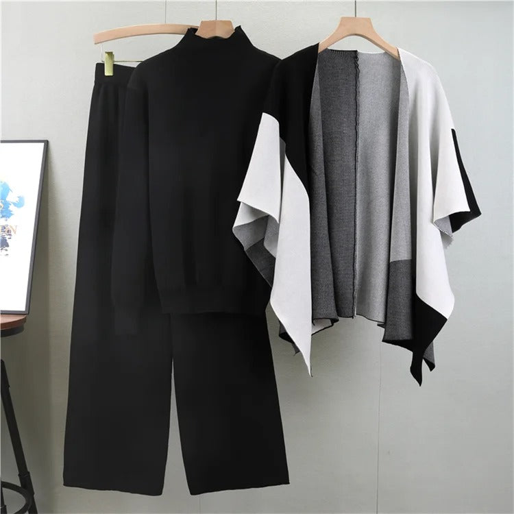 Ava™ - Eleganter dreiteiliger Strick-Overall