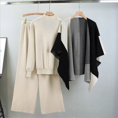 Ava™ - Eleganter dreiteiliger Strick-Overall